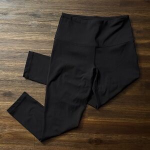 90 Degree By Reflex Black High Waisted Workout Capri Leggings Small